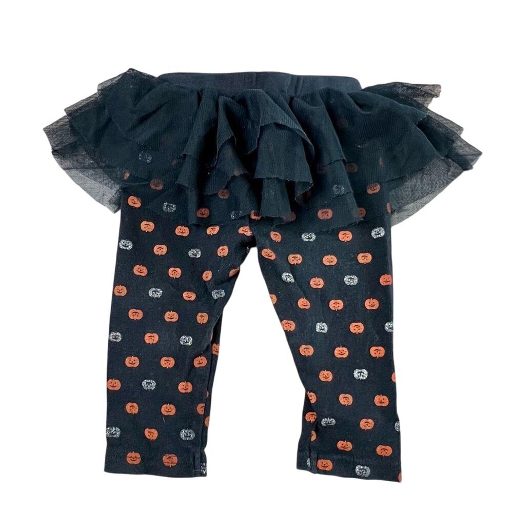 Carter's Halloween Ghost Orange Black "Fab-Boo-lous" Tutu Pants Outfit 9 months - Picture 7 of 11